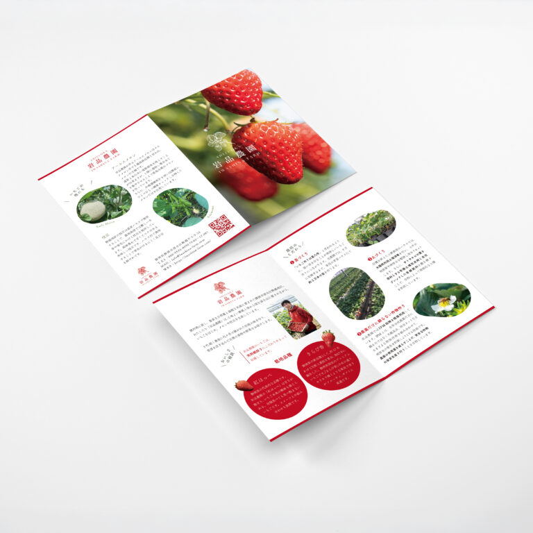 いちご農園のリーフレット